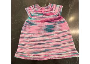 Hand-Crocheted infant or toddler dress 6-12mo